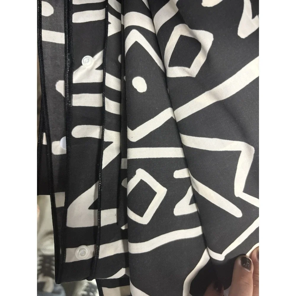 Vintage Black/white Wipeable Table Cloth Mudcloth African Style
